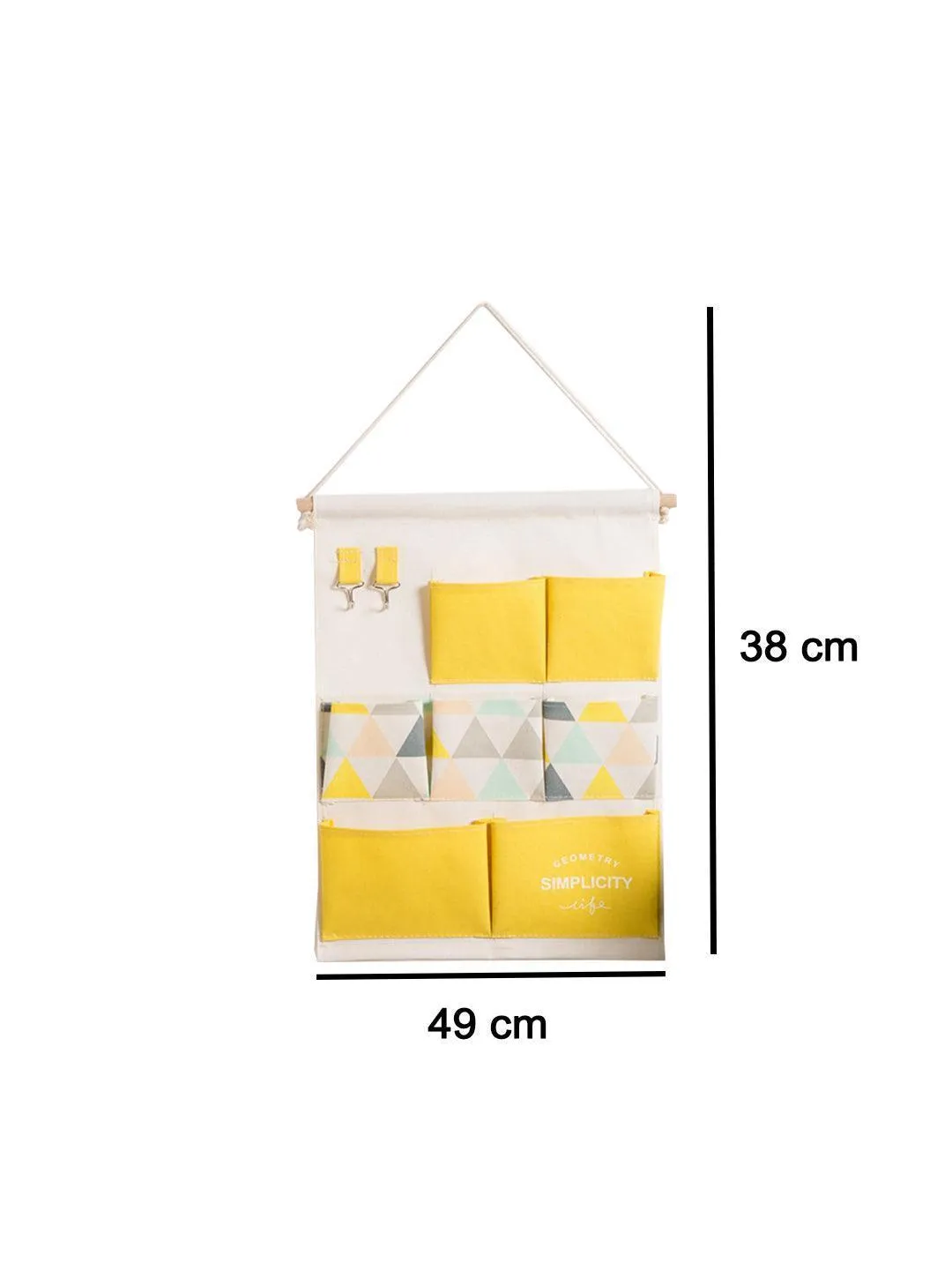 Market99 Wall Hanging Storage Bag With 7 Pockets And Key Hook