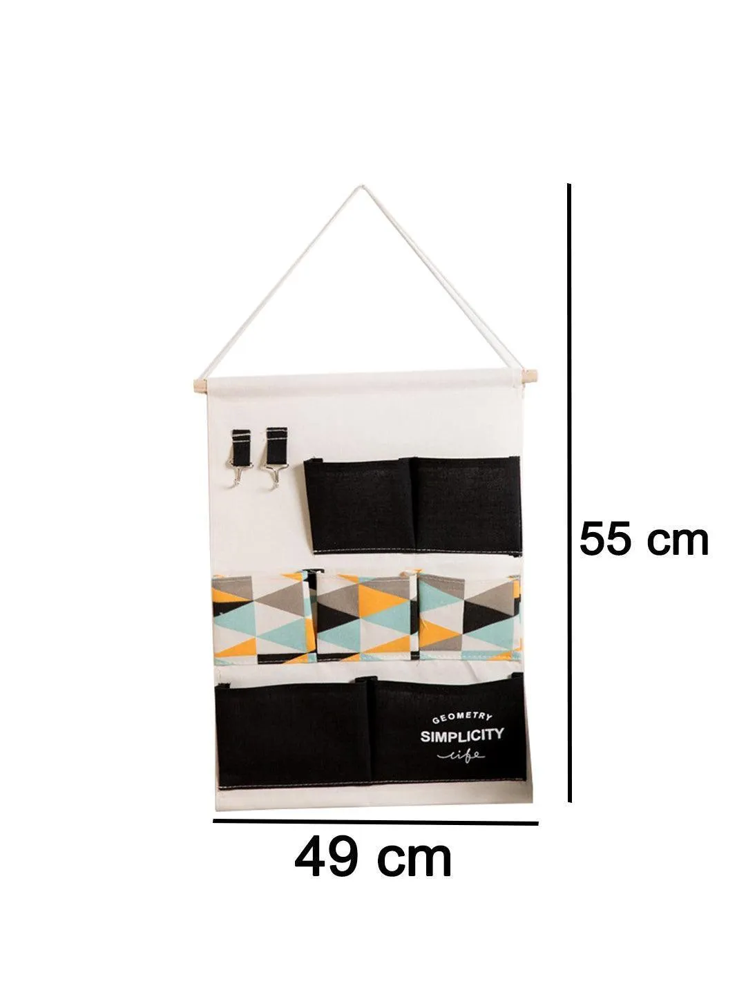 Market99 Wall Hanging Storage Bag With 7 Pockets And Key Hook