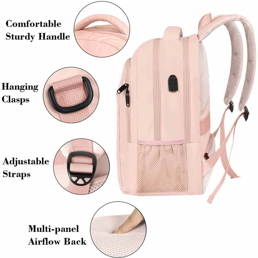 Matein Mlassic Pink Laptop Backpack