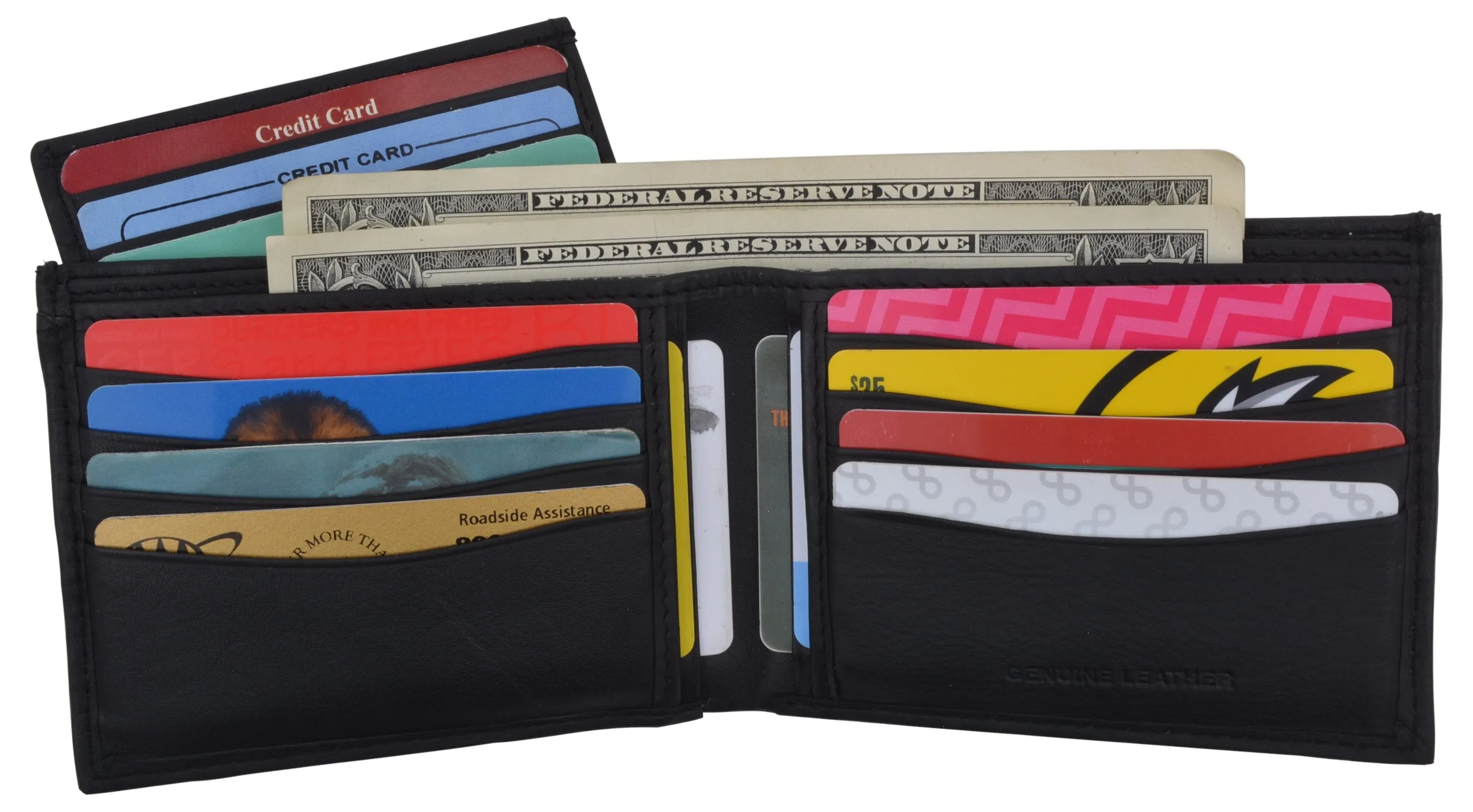 Men's Premium Leather RFID Bifold Wallet W/ Removable Front ID Card Holder RFIDCN534