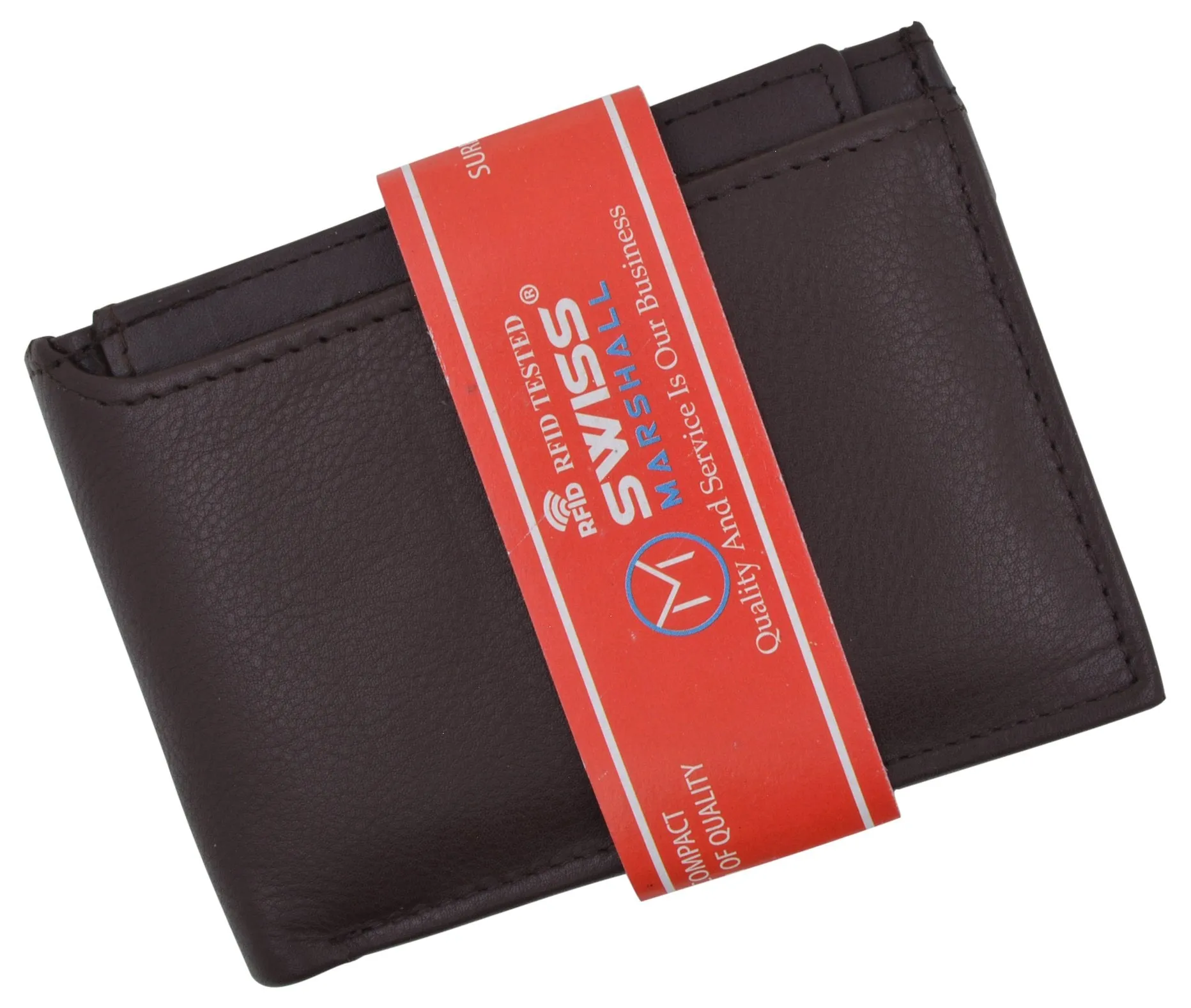 Men's Premium Leather RFID Bifold Wallet W/ Removable Front ID Card Holder RFIDCN534