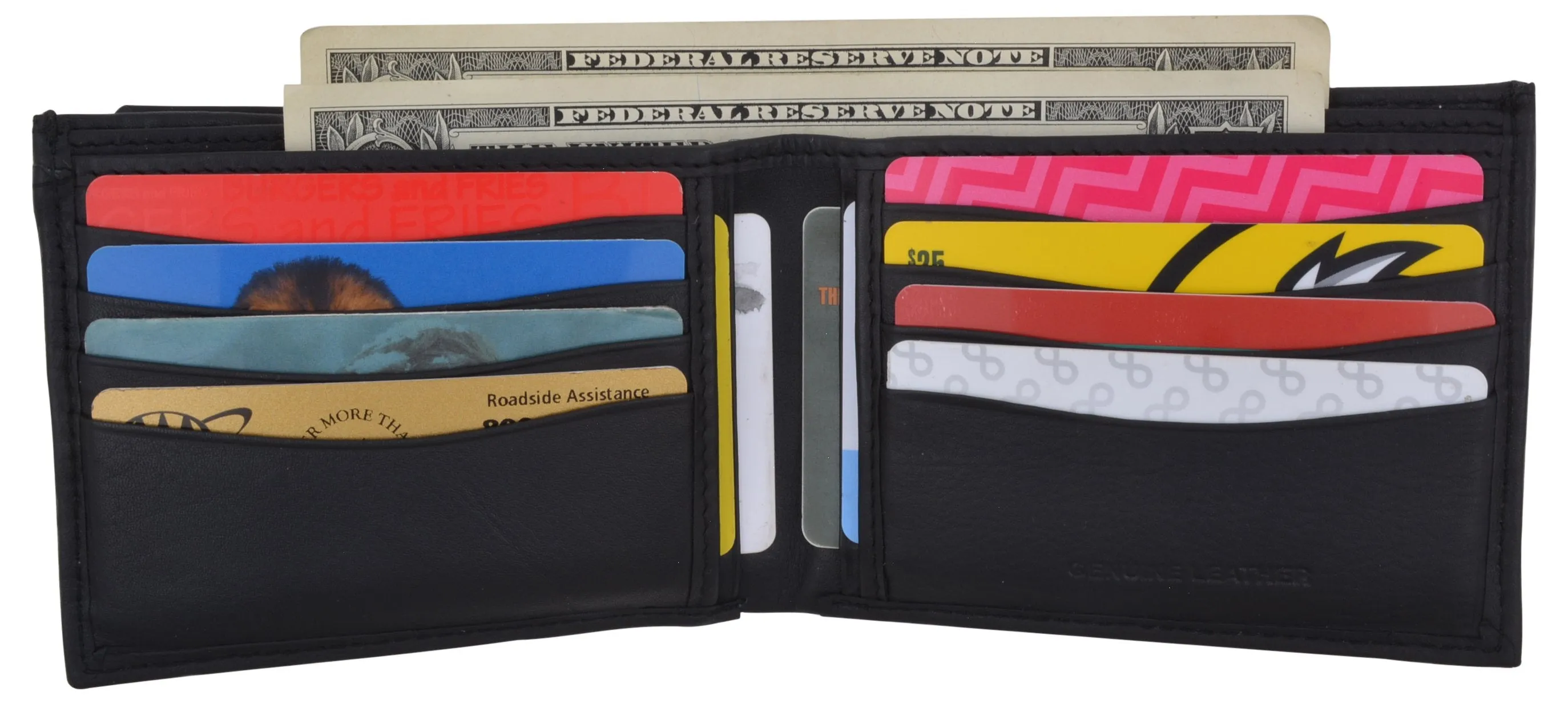 Men's Premium Leather RFID Bifold Wallet W/ Removable Front ID Card Holder RFIDCN534