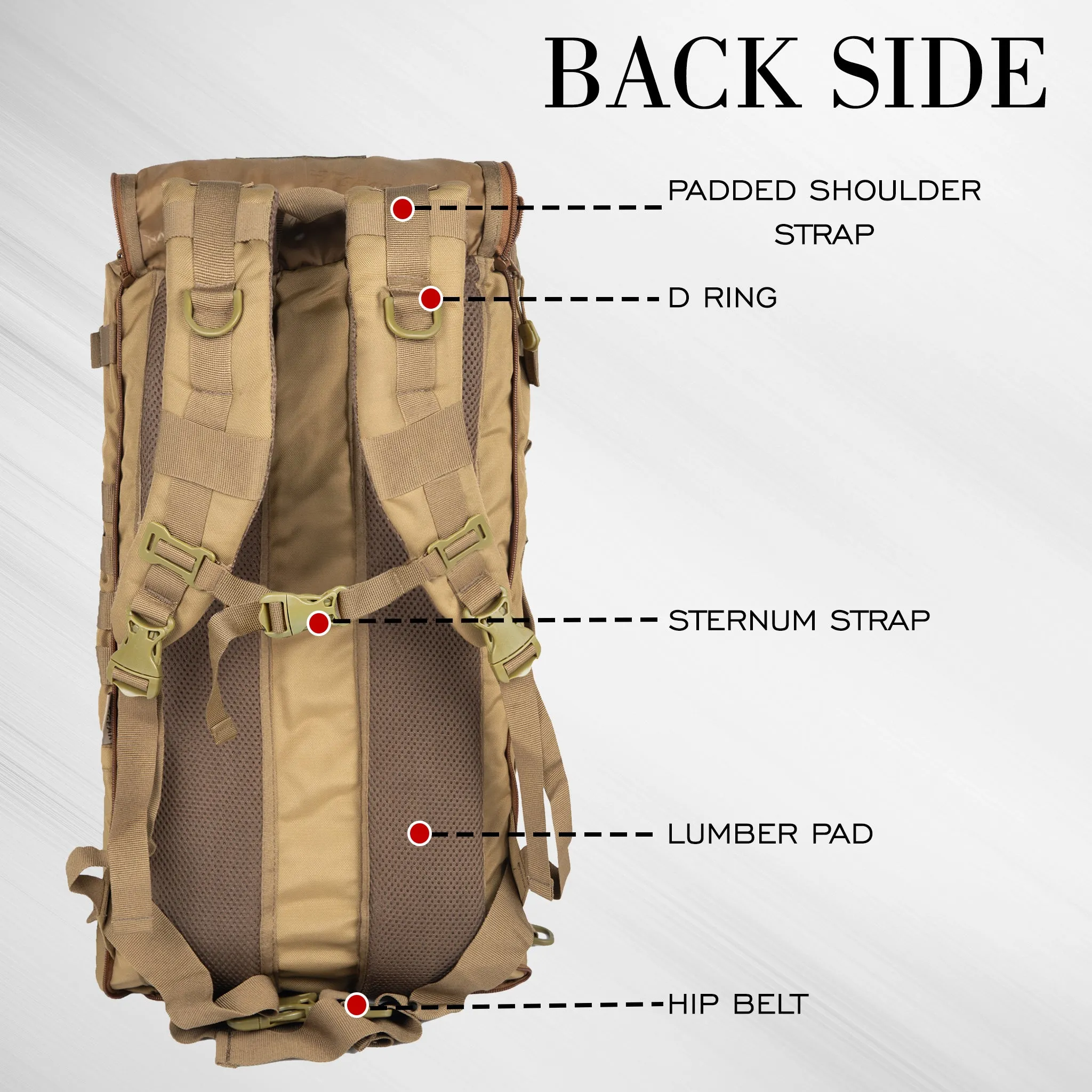 Military Garrison 36L Khaki Rucksack