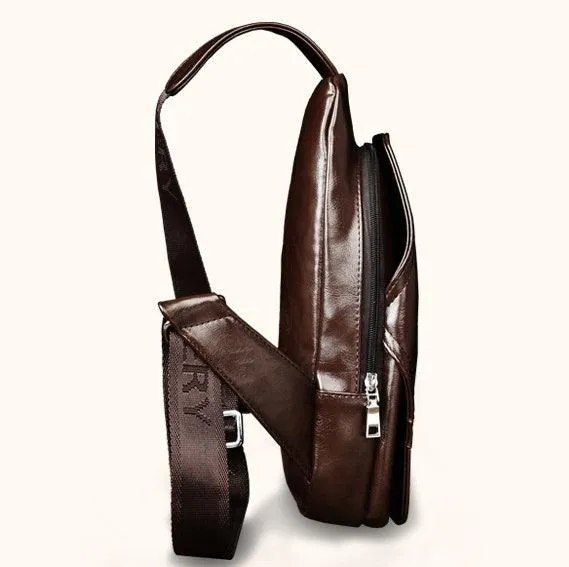 Modern Anti-Theft Leather Crossbody Bag for Men