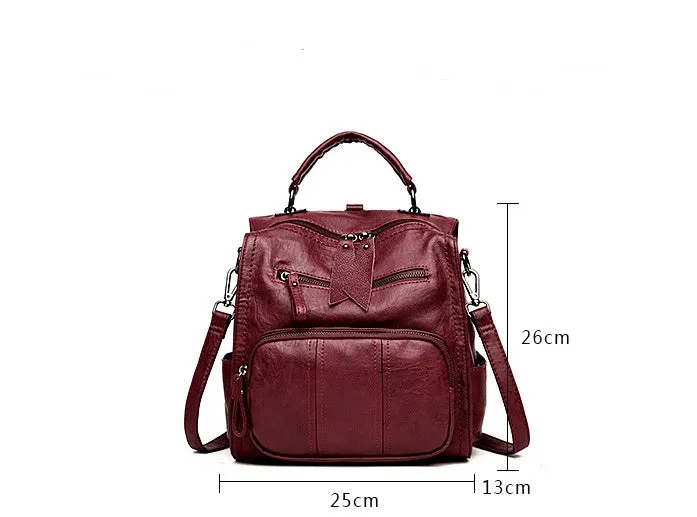 Multi-purpose Handbag Backpack with Many Compartments