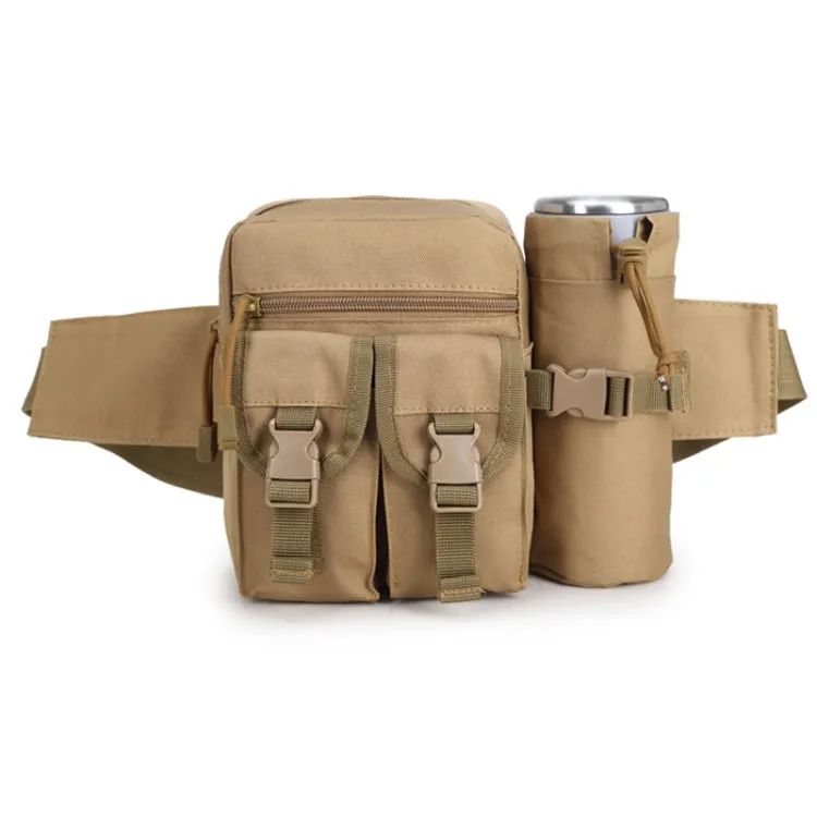 Multifunctional Cycling Sports Waist Bag Casual Water Bottle Satchel(Khaki)