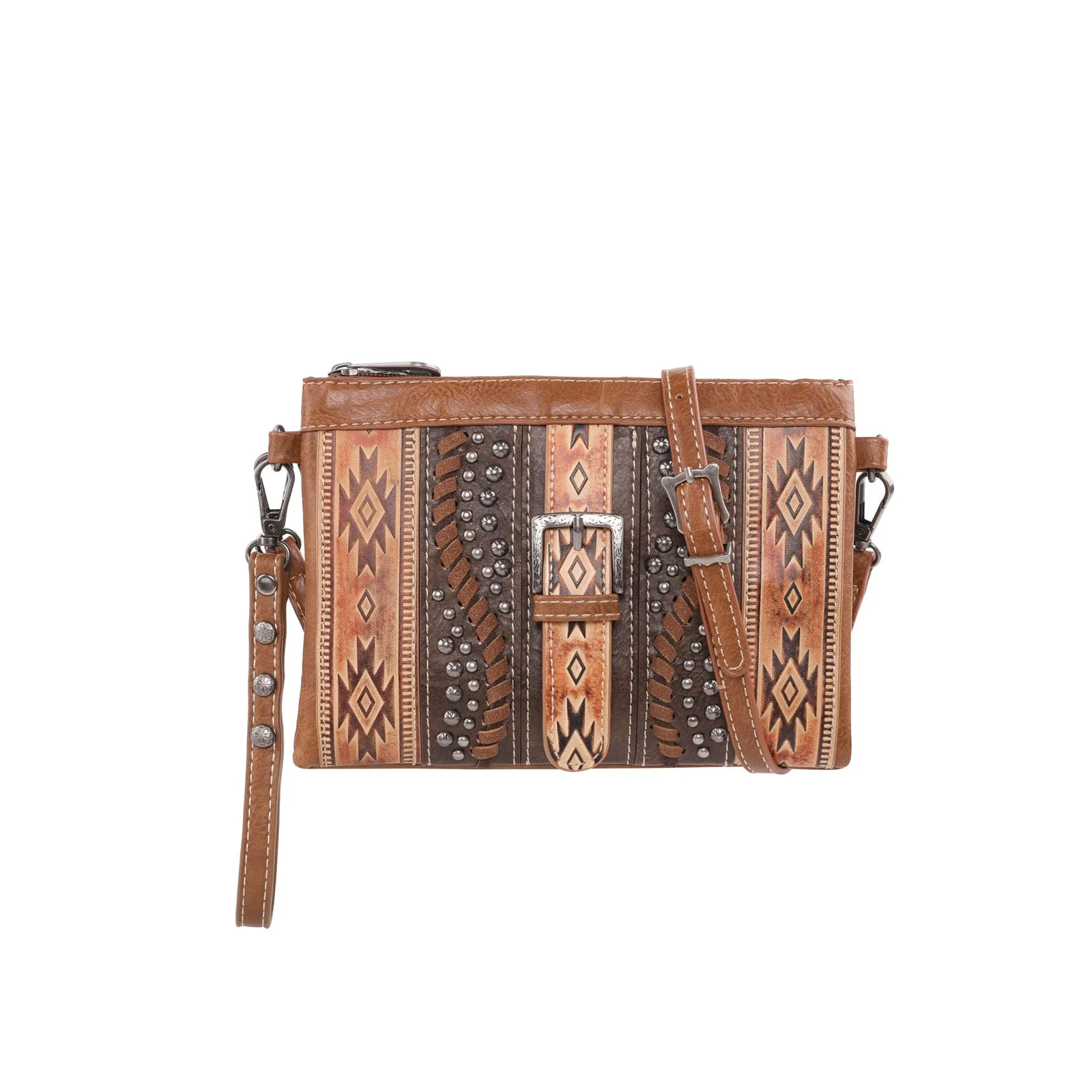 MW1134-181 Montana West Aztec Buckle Collection Clutch/Crossbody