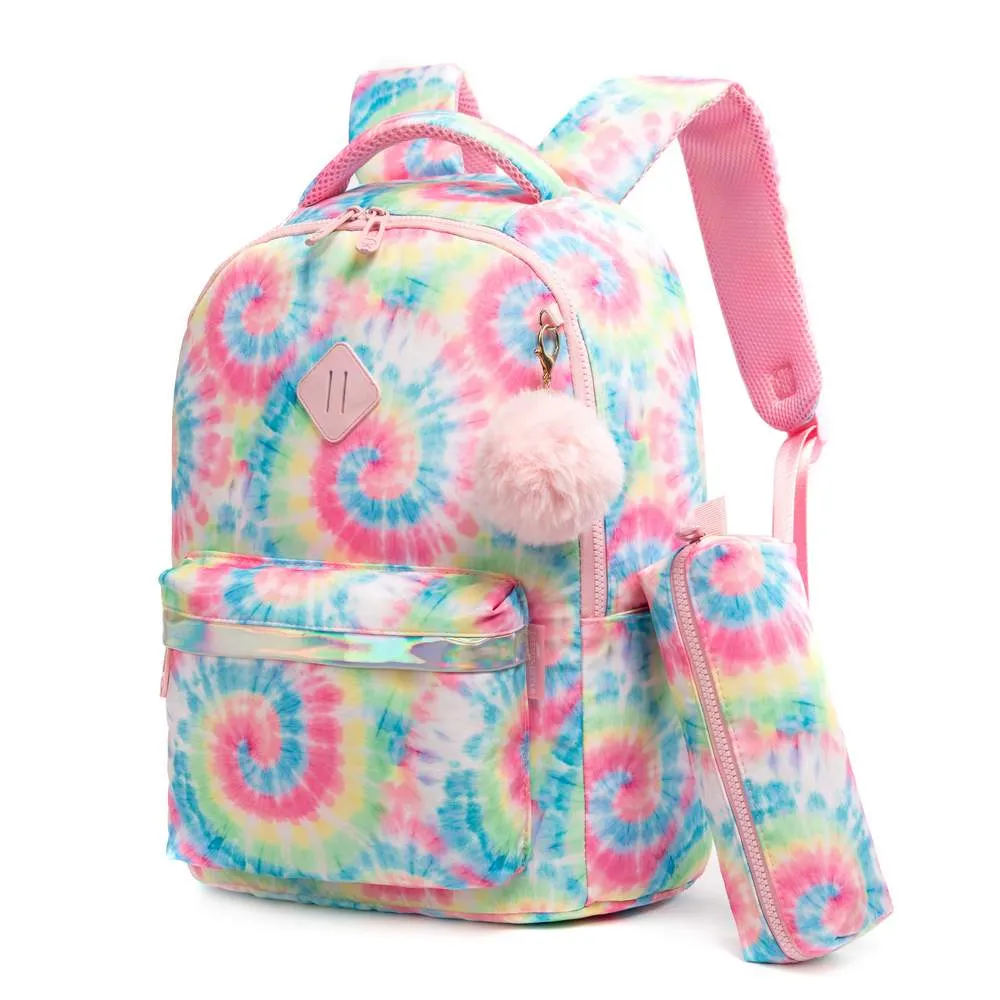 (NET) Rainbow Backpack With Pencil Bag Set Of 2 Pcs