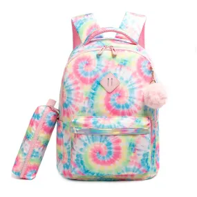 (NET) Rainbow Backpack With Pencil Bag Set Of 2 Pcs