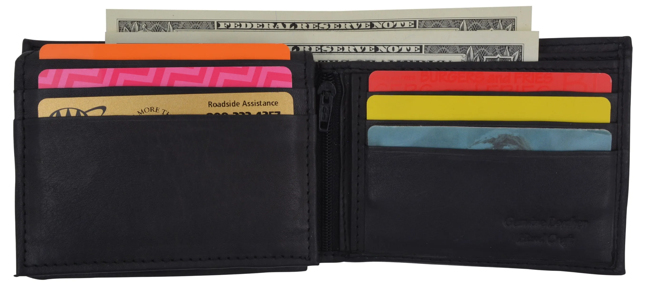 New Swiss Marshall Bifold Men's RFID Premium Leather Card ID Holder Wallet