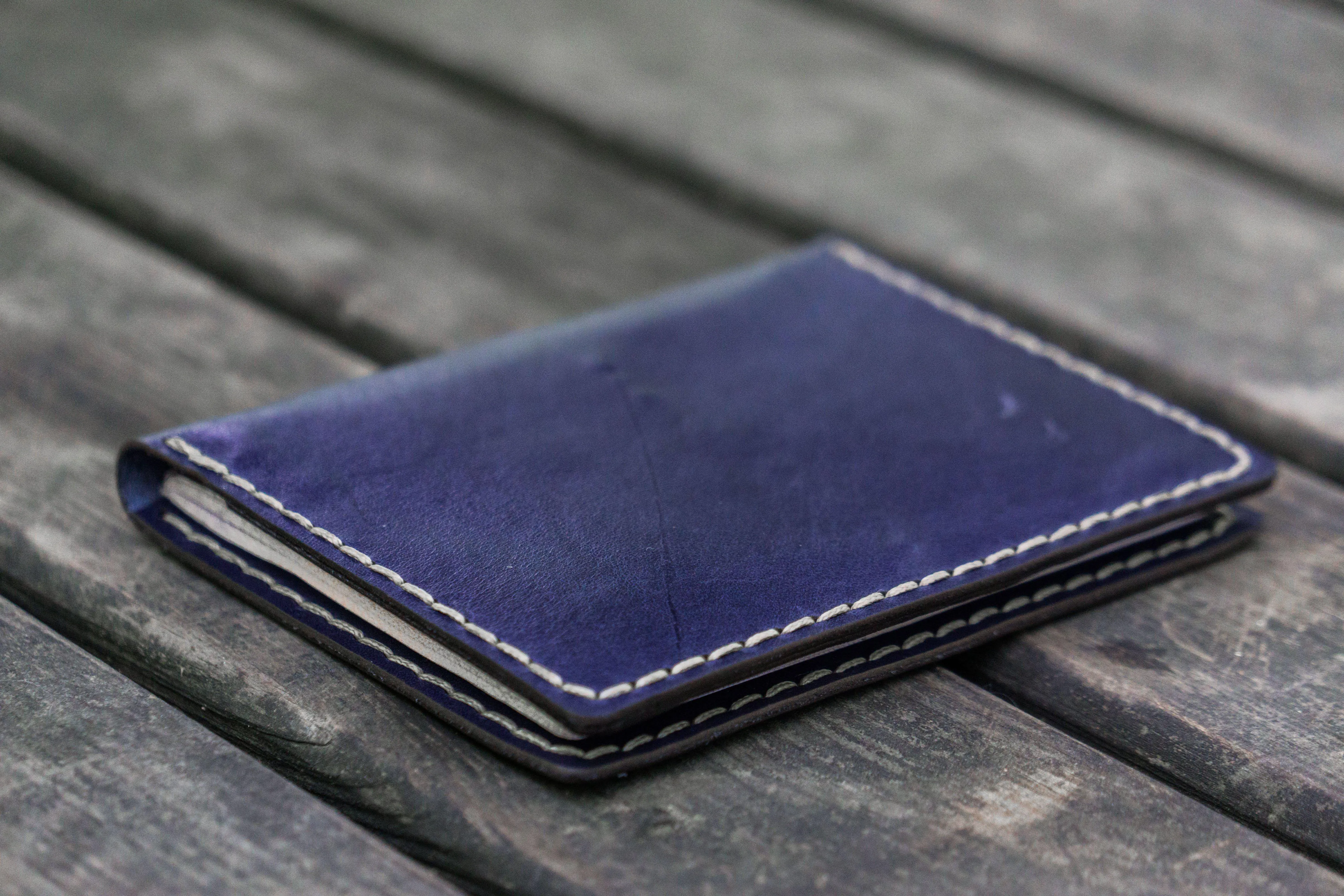 No.06 Leather Passport Holder - Navy Blue