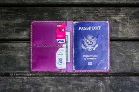 No.06 Leather Passport Holder - Purple