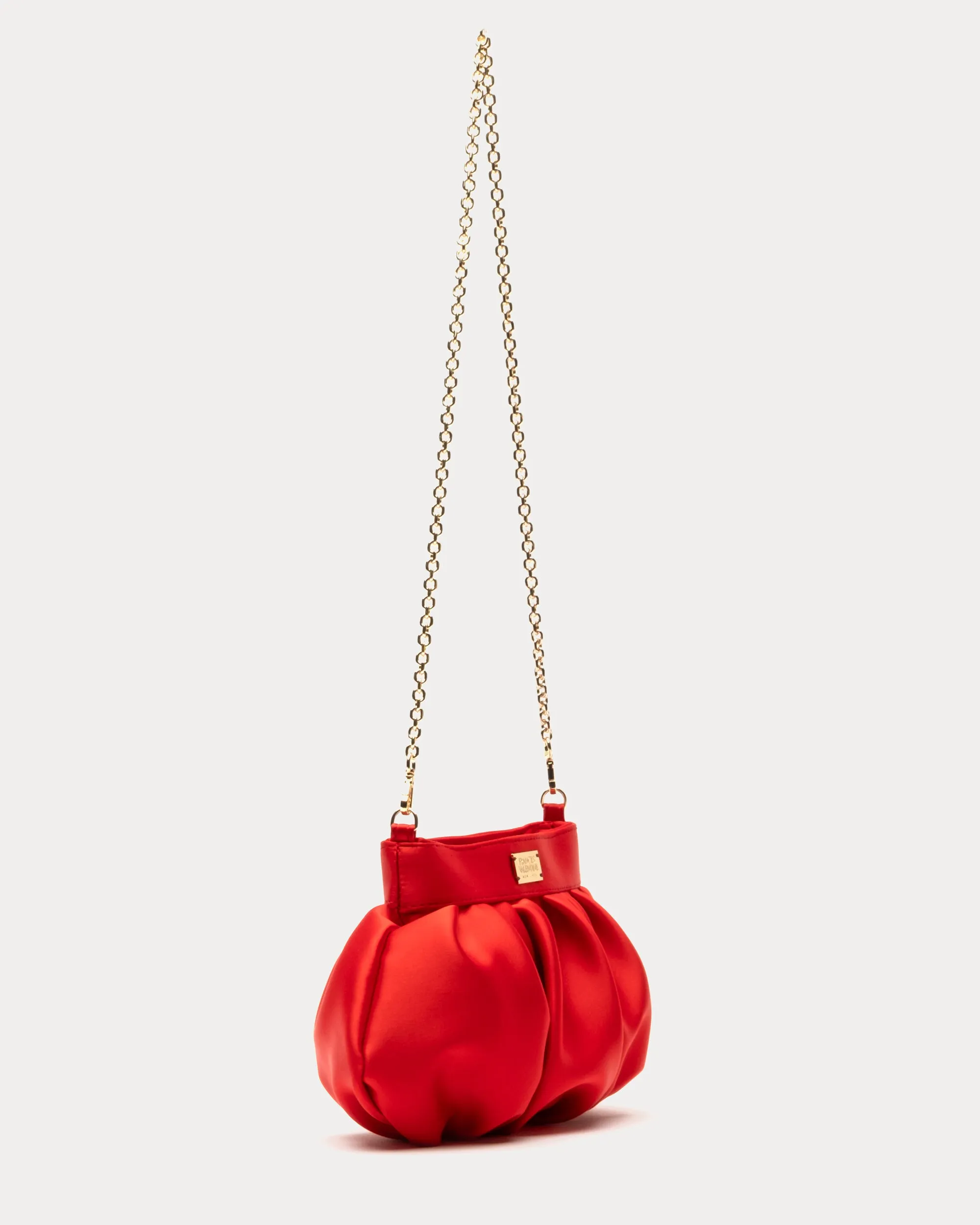 Nora Clutch Satin Cranberry