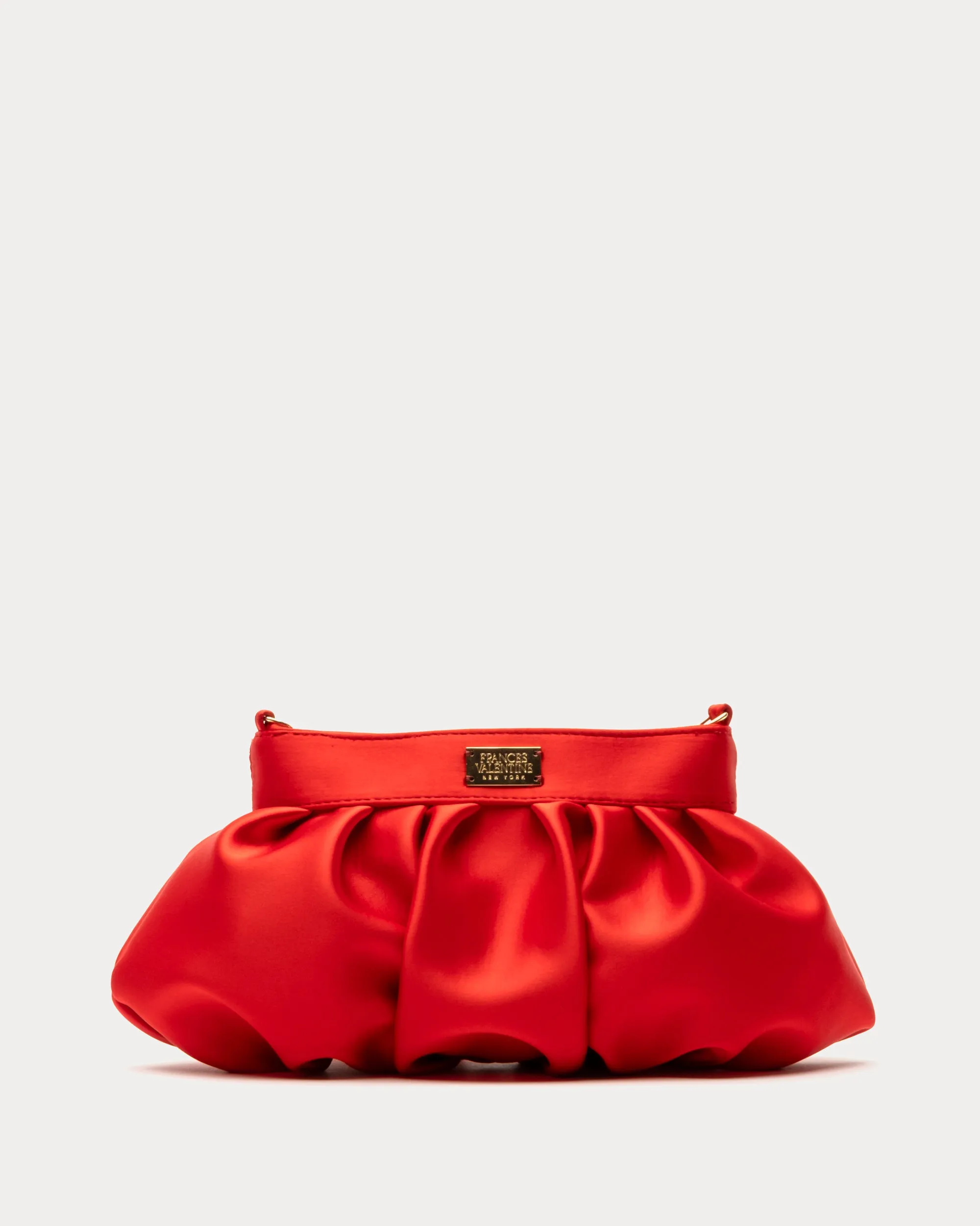 Nora Clutch Satin Cranberry