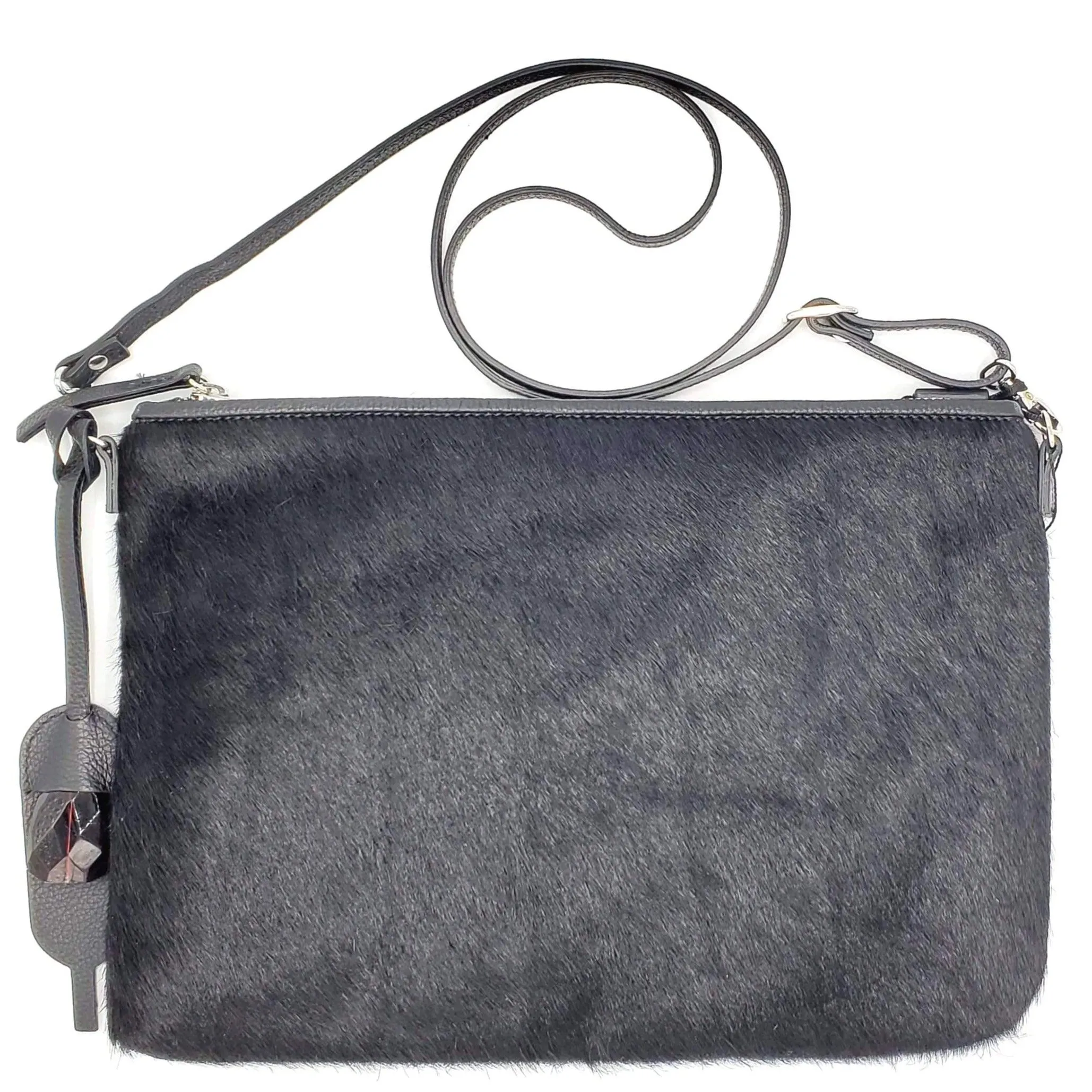 Olga Zip Pouch Bag Horsehair