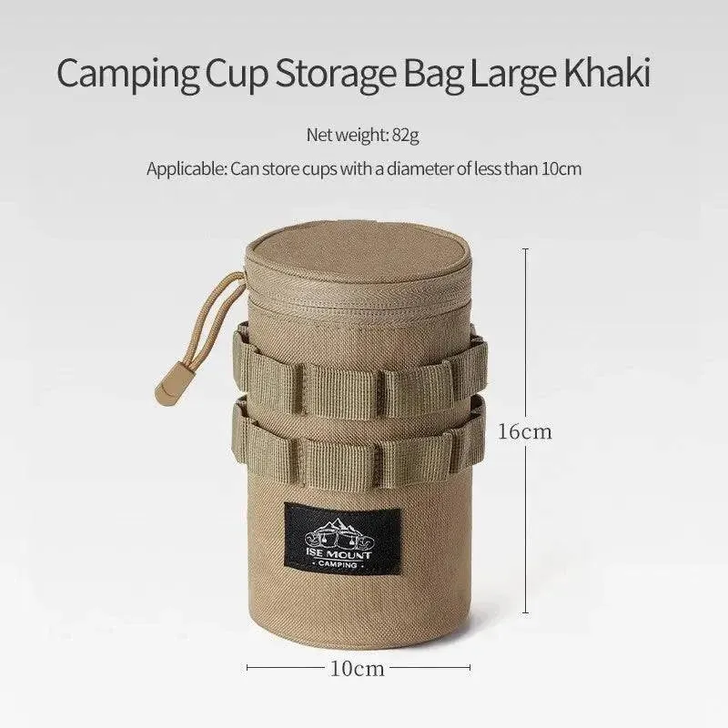 Outdoor Camping Water Cup Storage Bag Tactical Multi-Functional Storage Bag 600D Oxford Cloth Portable Water Cup Protection Bag