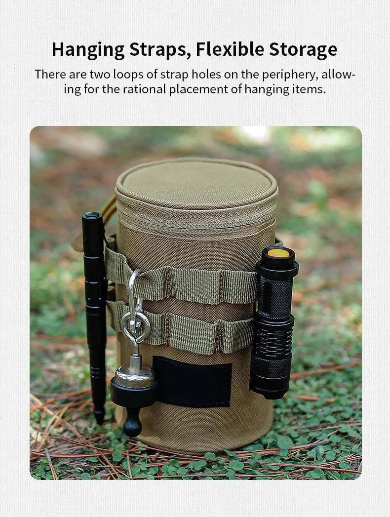 Outdoor Camping Water Cup Storage Bag Tactical Multi-Functional Storage Bag 600D Oxford Cloth Portable Water Cup Protection Bag