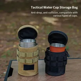 Outdoor Camping Water Cup Storage Bag Tactical Multi-Functional Storage Bag 600D Oxford Cloth Portable Water Cup Protection Bag