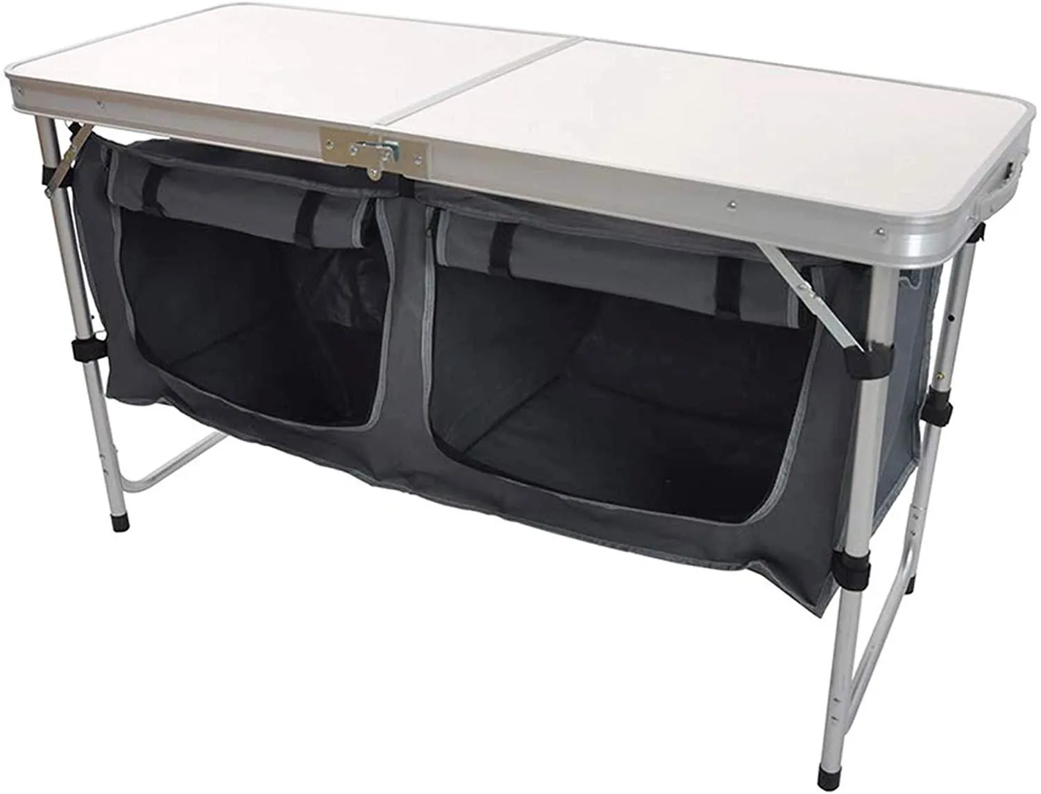 Outdoor Folding Camp Table Suitcase Lightweight Height Adjustable Portable Foldable Picnic Table