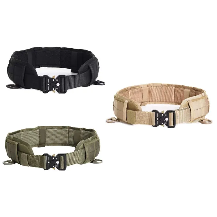 Outdoor Hunting Belt Nylon Waist Belt,Spec: With Bag Khaki