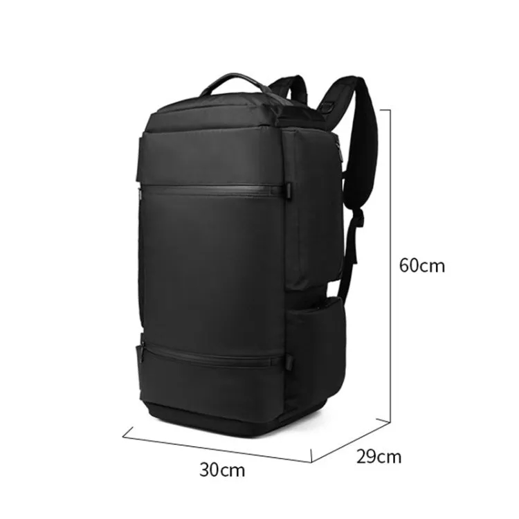 Ozuko 9326 Men Outdoor Multifunctional Anti-theft Backpack Sports Waterproof Travel Shoulders Bag with External USB Charging Port(Dark Gray)