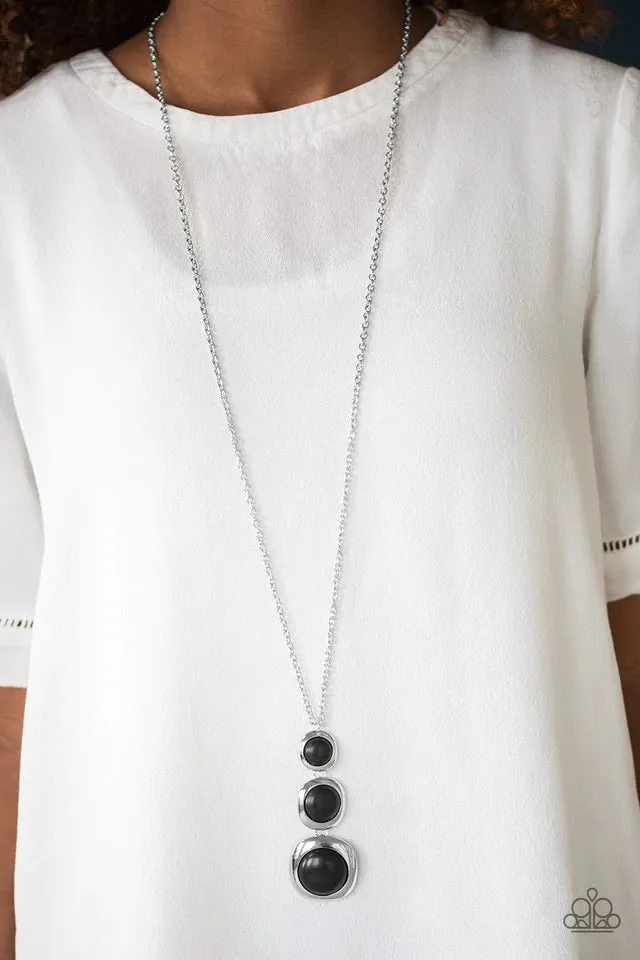 Paparazzi Accessories  - Stone Tranquility #N864 -  Black Necklace