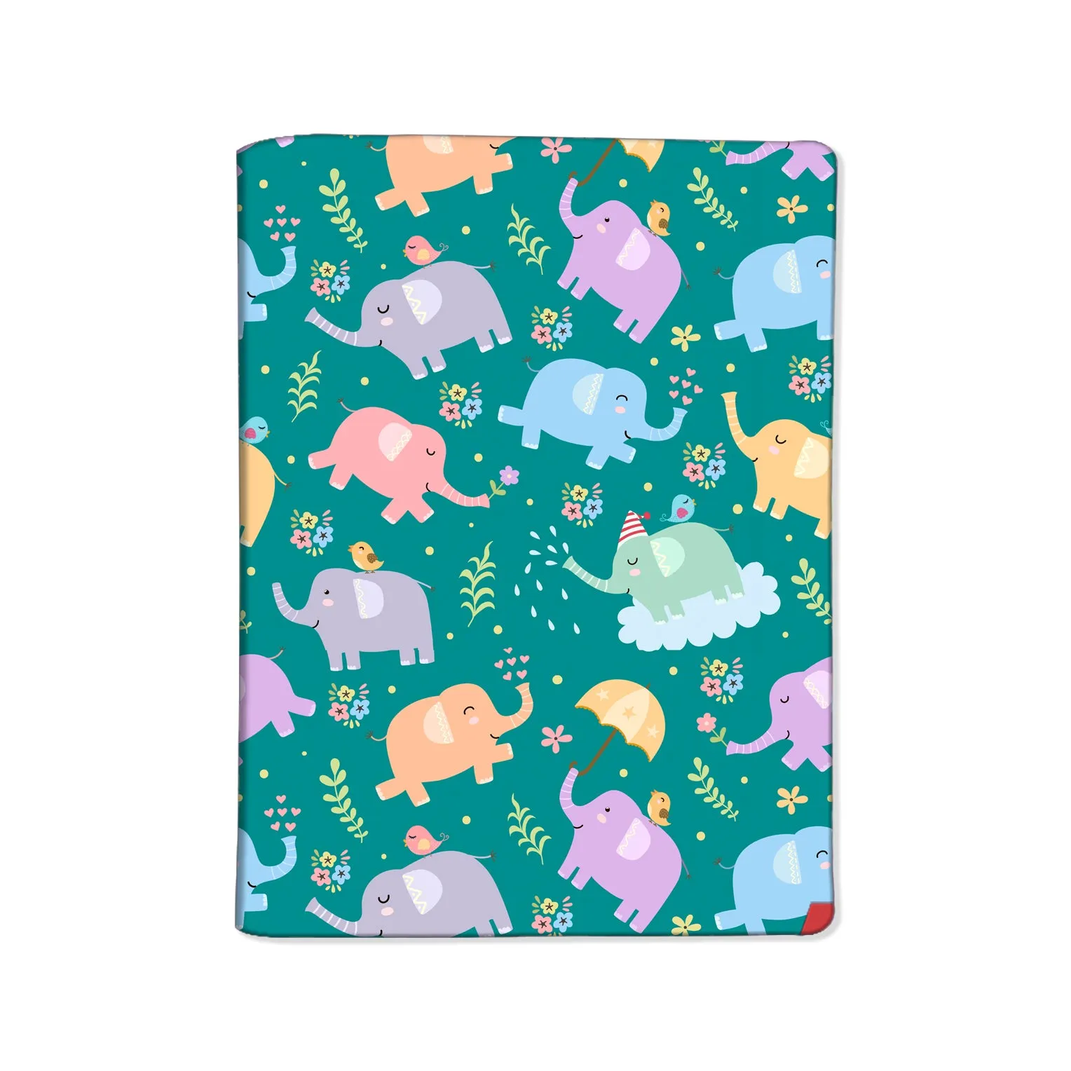 Passport Folders Holder Travel Case with Single Baggage Tag - Baby Elephant