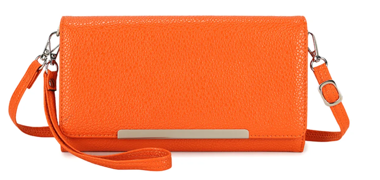 Patent Textured Wristlet Clutch & Purse Style Bag (6 Colours)