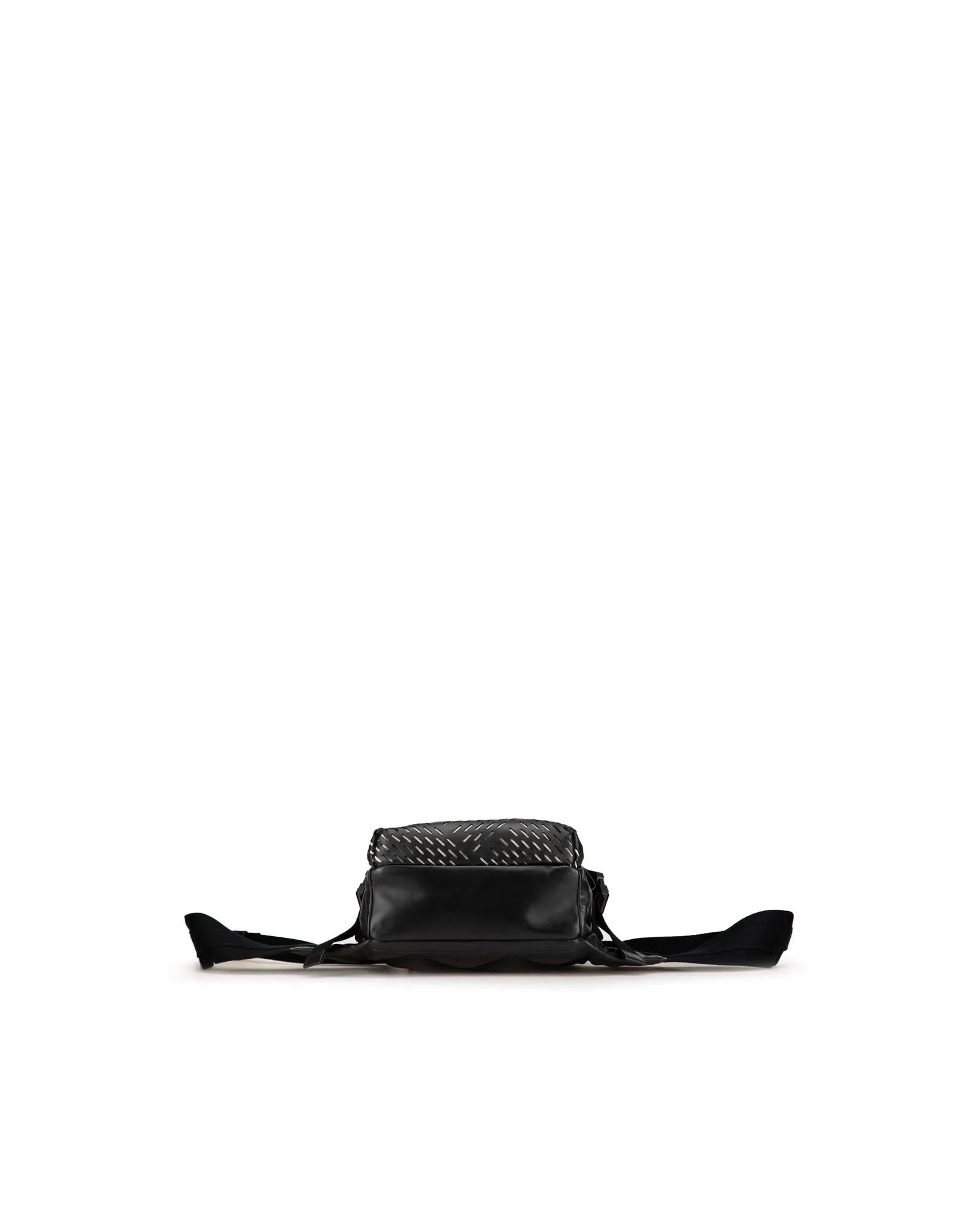 Perforated Leather Belt Bag with Adjustable Waist Strap and Multiple Pockets