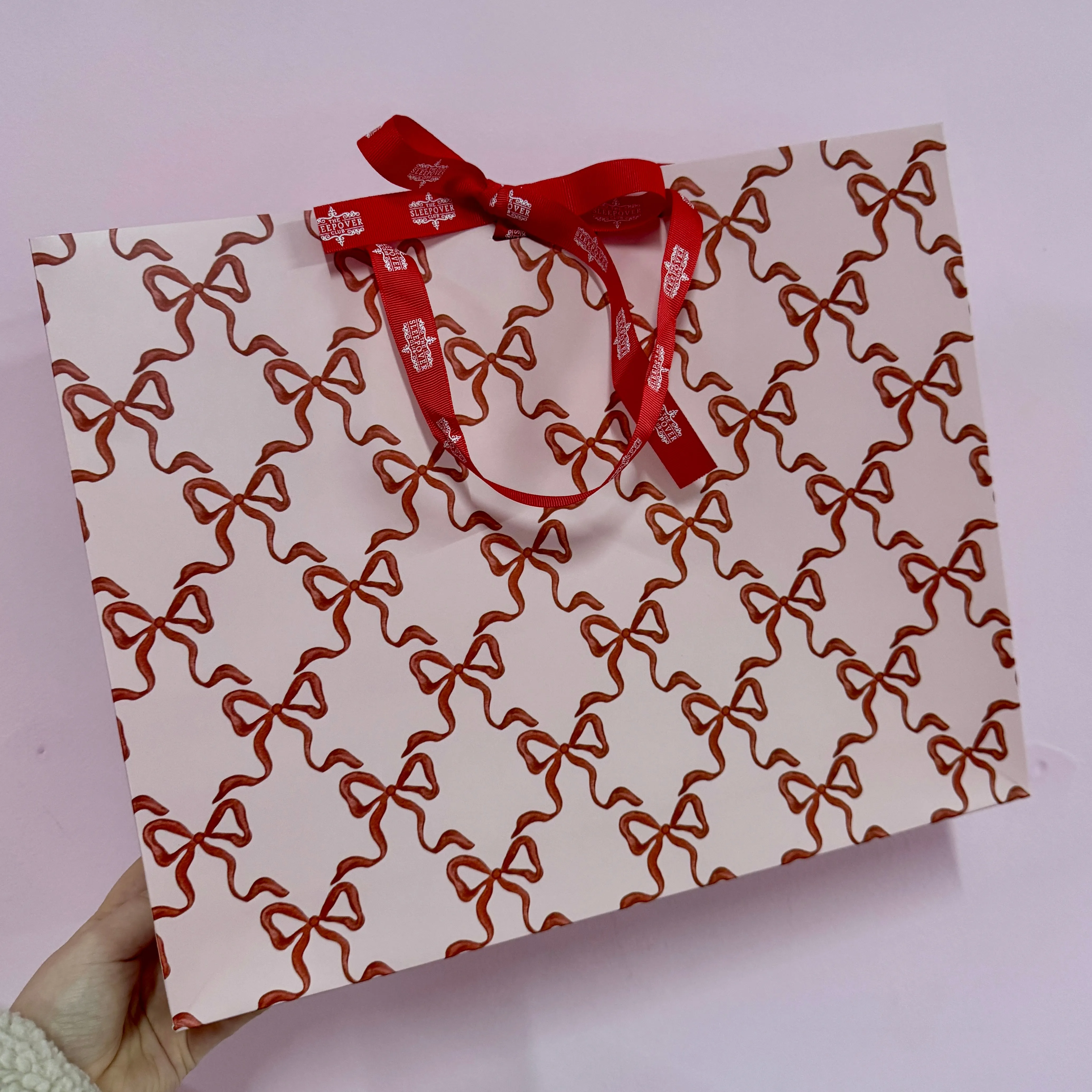 Pink Bow Gift Bag