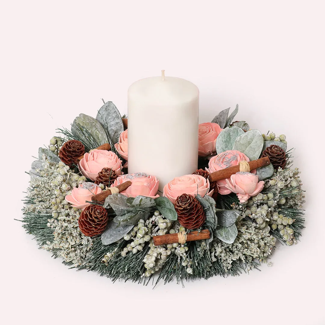 Pink Christmas Wreath