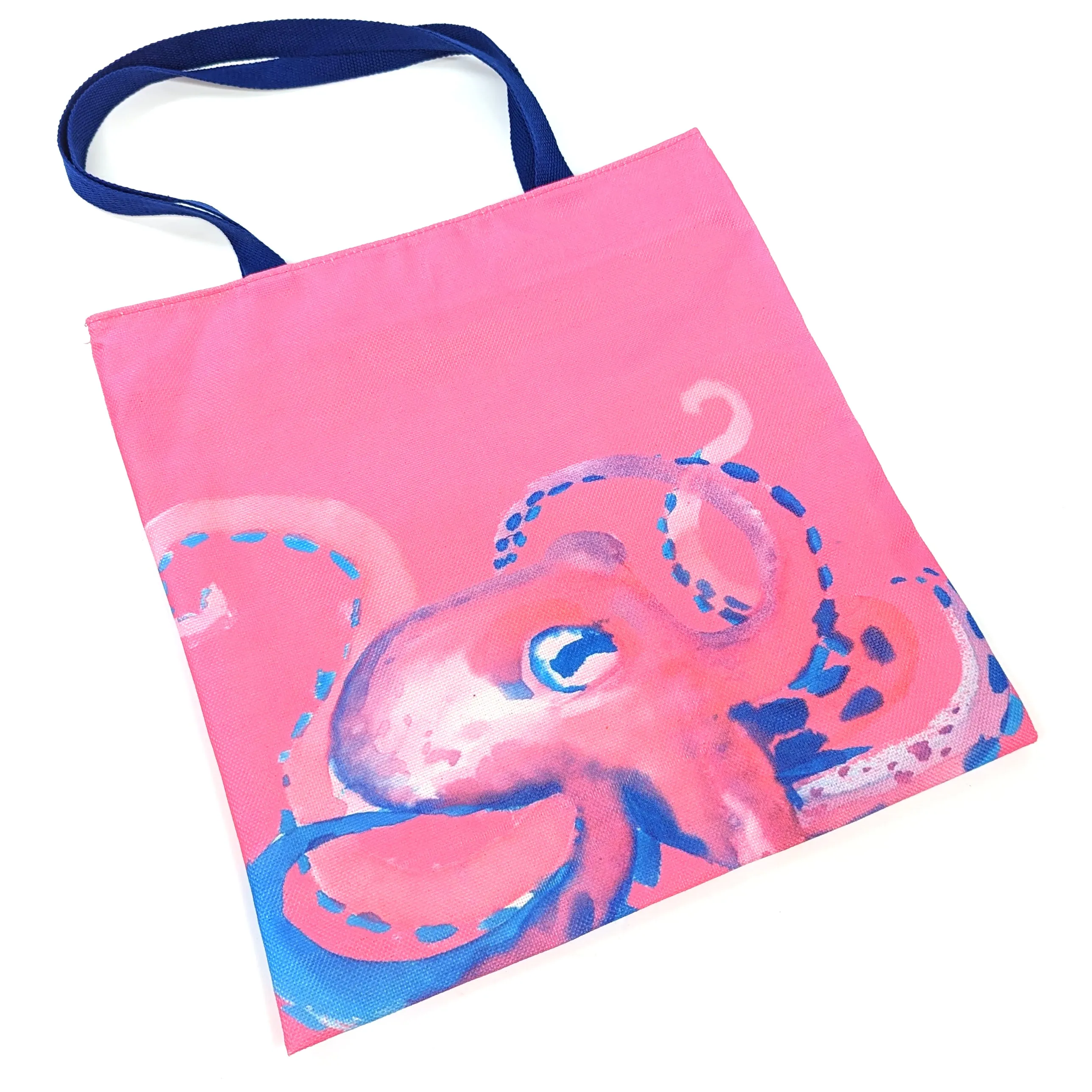 Pink Octopus Shoulder Shopping Bag