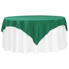 Polyester Square 72" Overlay/Tablecloth - Emerald Green