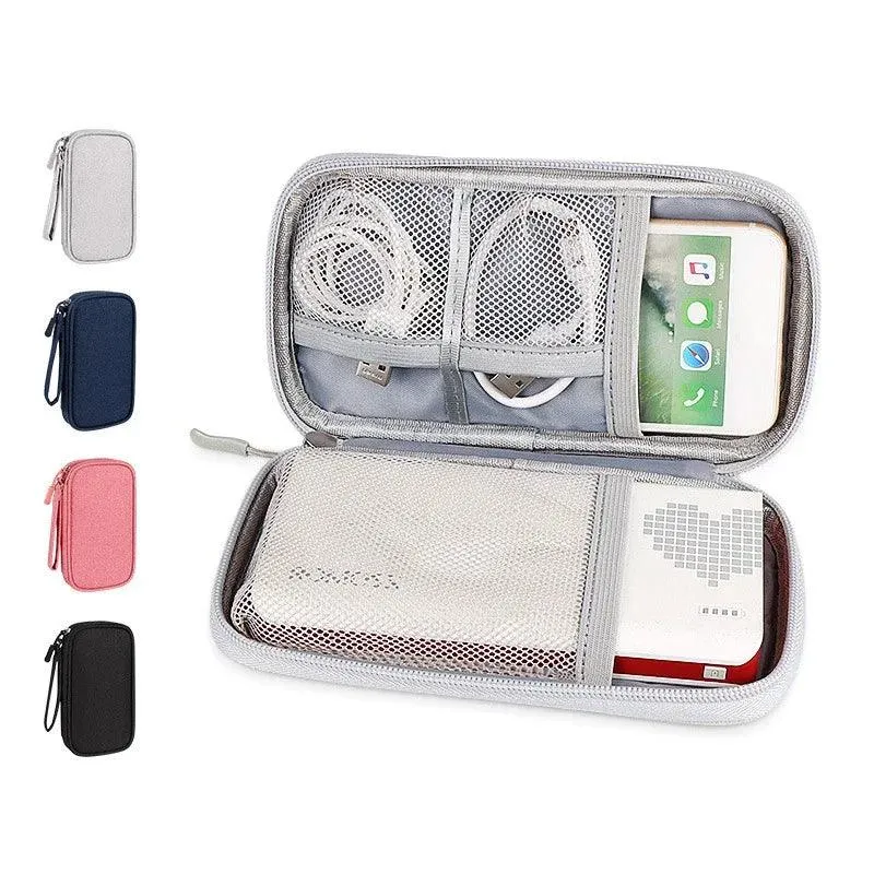 Portable Cable Winder Organizer Waterproof Storage Bag for Power Bank Digital Cable Case Earphone Oxford Cloth Earphone Case