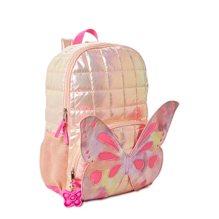 Puffer Butterfly Pink Backpack