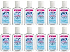 Purell Advanced Hand Sanitizer Refreshing Gel, 1 Fl Oz (12-Pack)