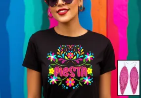 "Fiesta" Multi Colored Print Tee