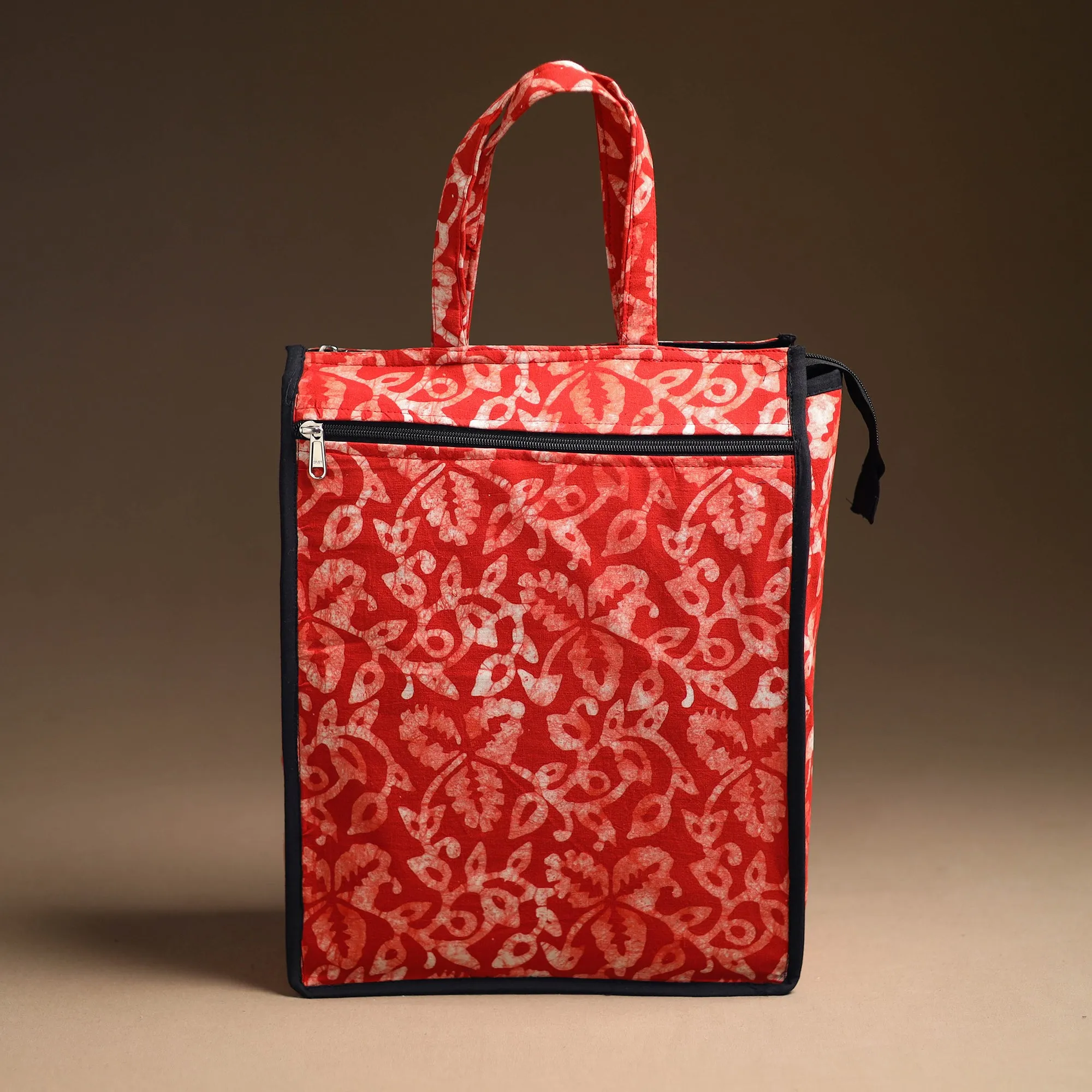 Red - Handcrafted Cotton Shopping Bag 21