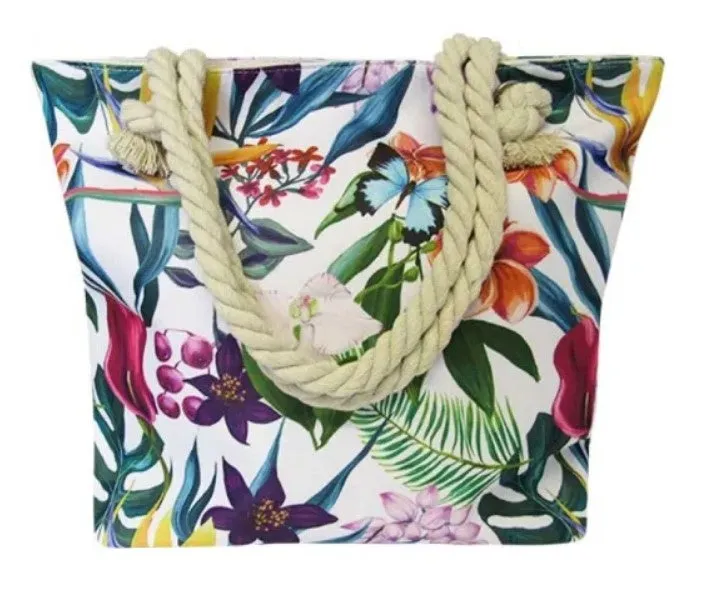 Rope Tote Bag Frangipani