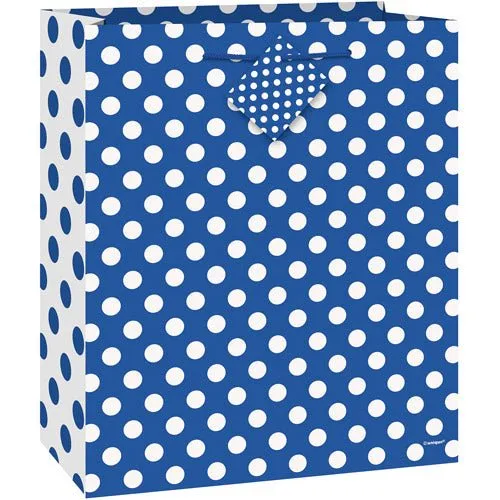 Royal Blue Polka Dots Gift Bag