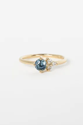 Shooting Star Ring with 0.65ct Montana Sapphire