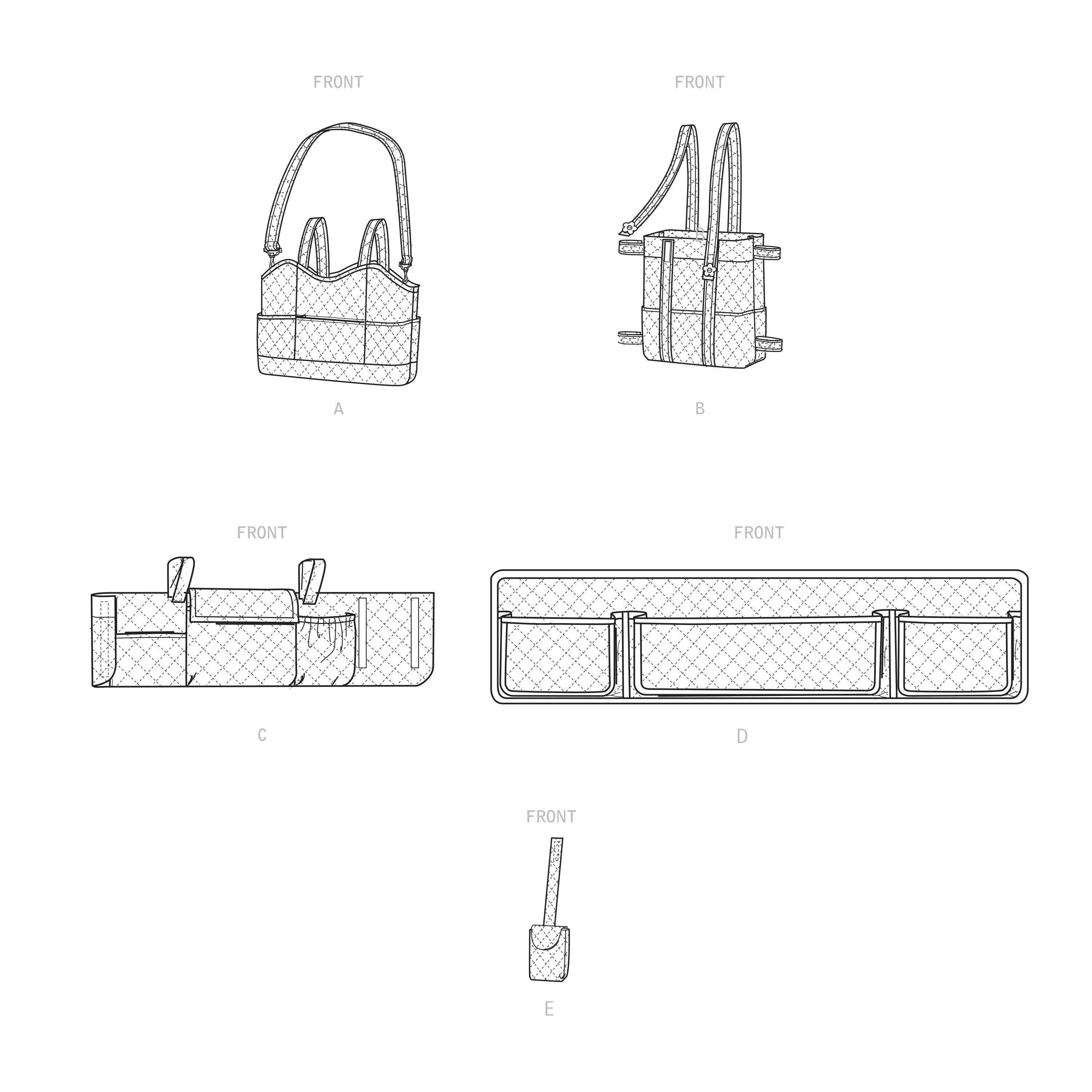 Simplicity Sewing Pattern 9400 Walker Accessories, Bag and Organizer