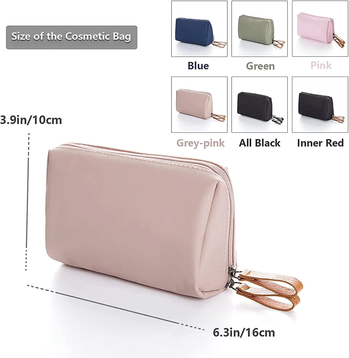 Small Beauty Bag for Purse | Travel Handy Makeup Pouch Portable Cosmetic Bag | Pink