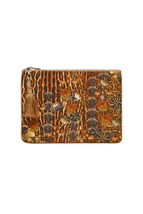 SMALL CANVAS CLUTCH WILD AZAL