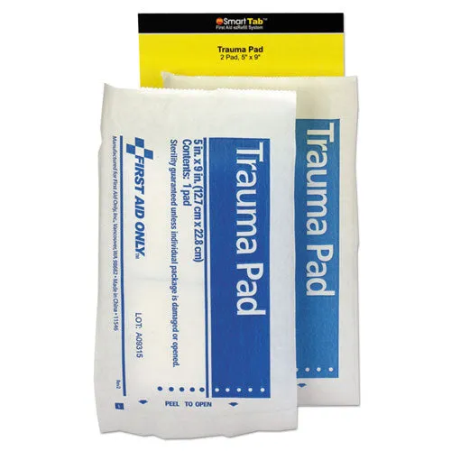 Smartcompliance Refill Trauma Pad, 5 X 9, White, 2/bag