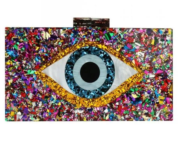 Sparkling Eye Clutch Bag