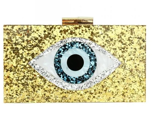 Sparkling Eye Clutch Bag