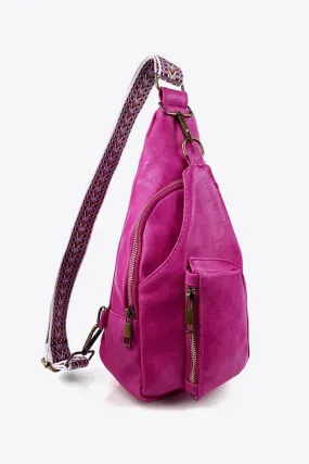 Street Smart Faux Leather Sling Bag