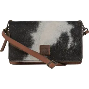 STS Ranchwear Womens Evie Distressed Brown Cowhide Clutch Bag