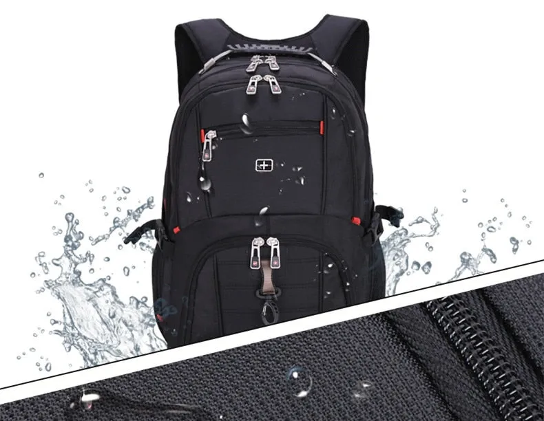 Swiss Design Large Capacity Anti-Theft Travel Backpack with USB Charging